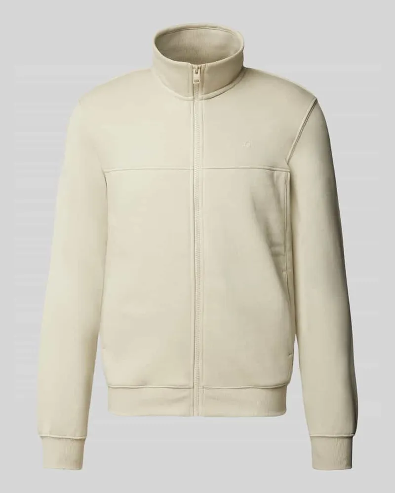 S.Oliver Regular Fit Sweatjacke mit Baumwoll-Anteil Beige