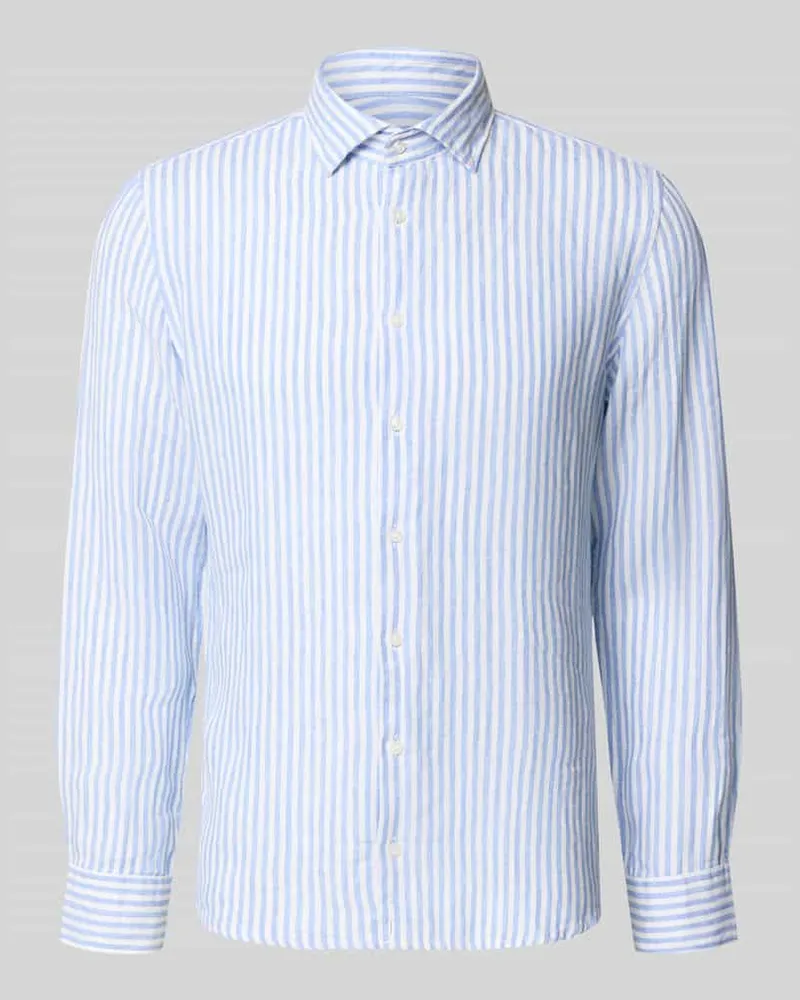 Seidensticker Slim Fit Business-Hemd mit Kentkragen Bleu