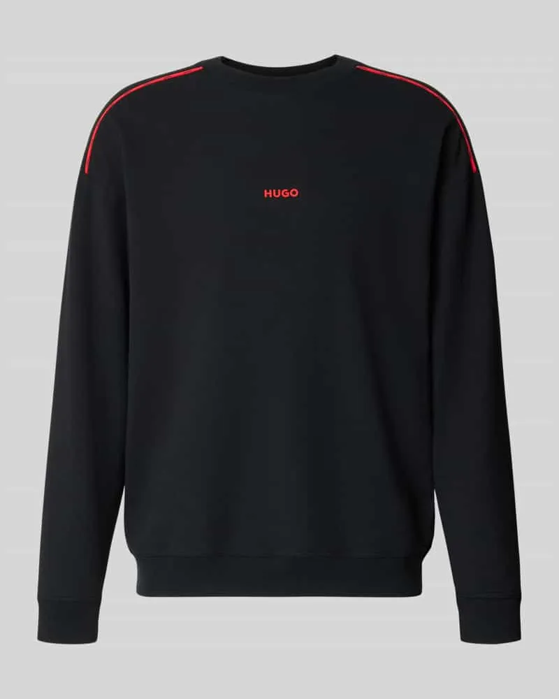 HUGO BOSS Regular Fit Sweatshirt aus Baumwoll-Mix Modell 'NOAH Black