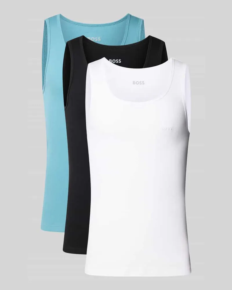 HUGO BOSS Regular Fit Tank Top aus reiner Baumwolle im 3er-Pack 