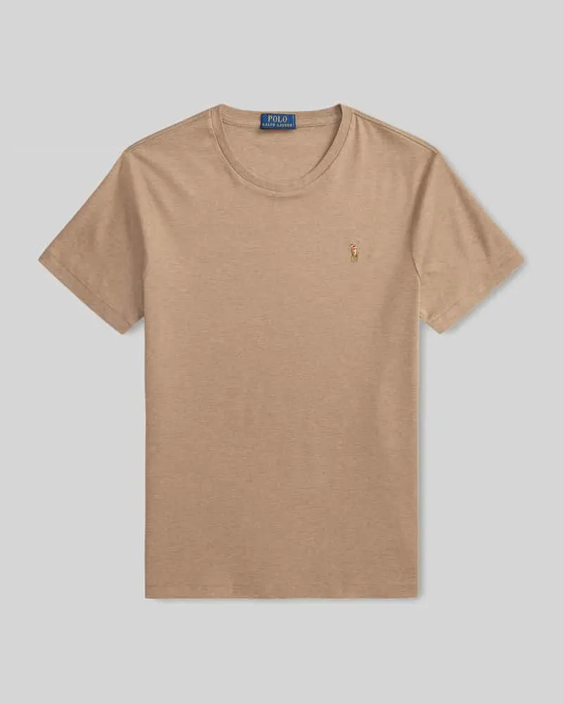 Ralph Lauren Regular Fit T-Shirt aus reiner Baumwolle Sand