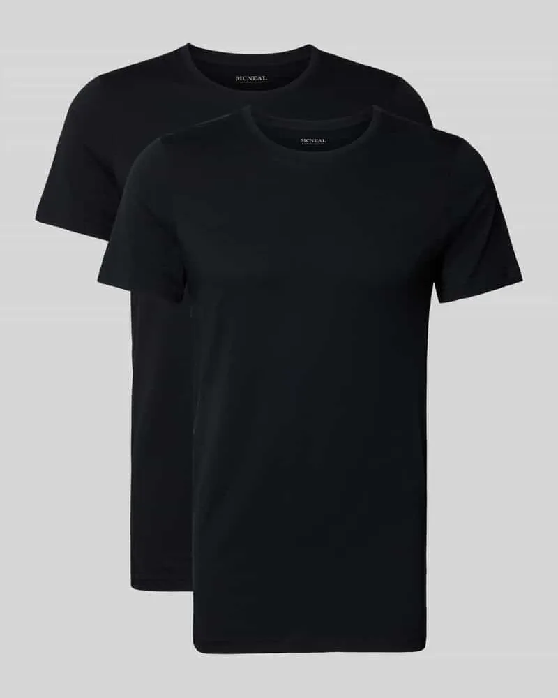 McNeal T-Shirt mit Rundhalsausschnitt im 2er-Pack Black