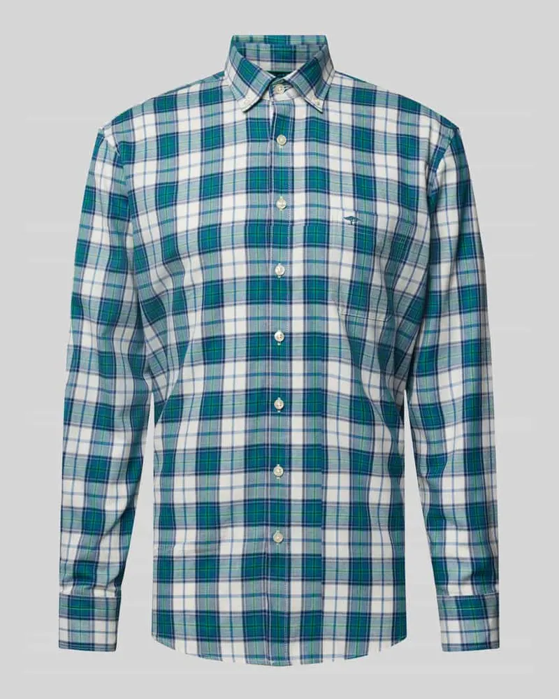 Fynch-Hatton Freizeithemd mit Button-Down-Kragen Hellgruen