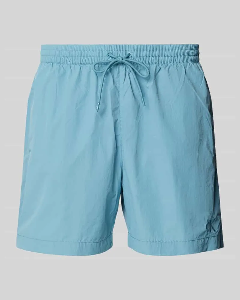 Calvin Klein Regular Fit Badeshorts mit Label-Stitching Modell 'DRAWSTRING 