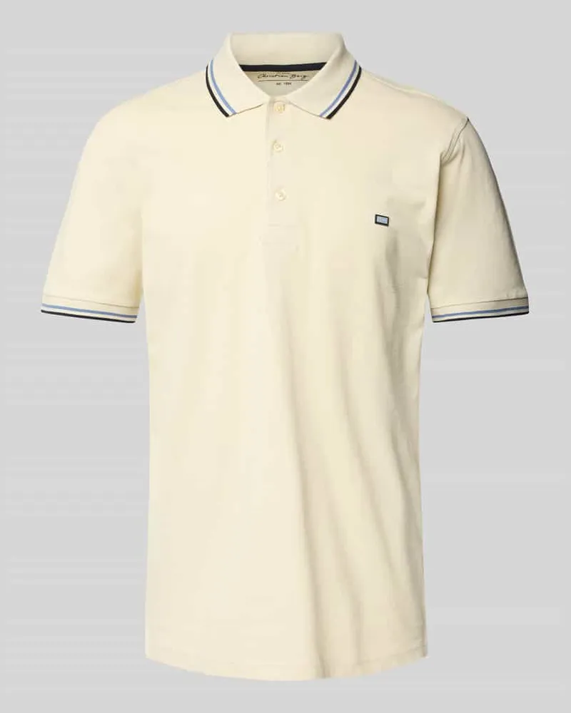 Christian Berg Poloshirt mit Label-Stitching 
