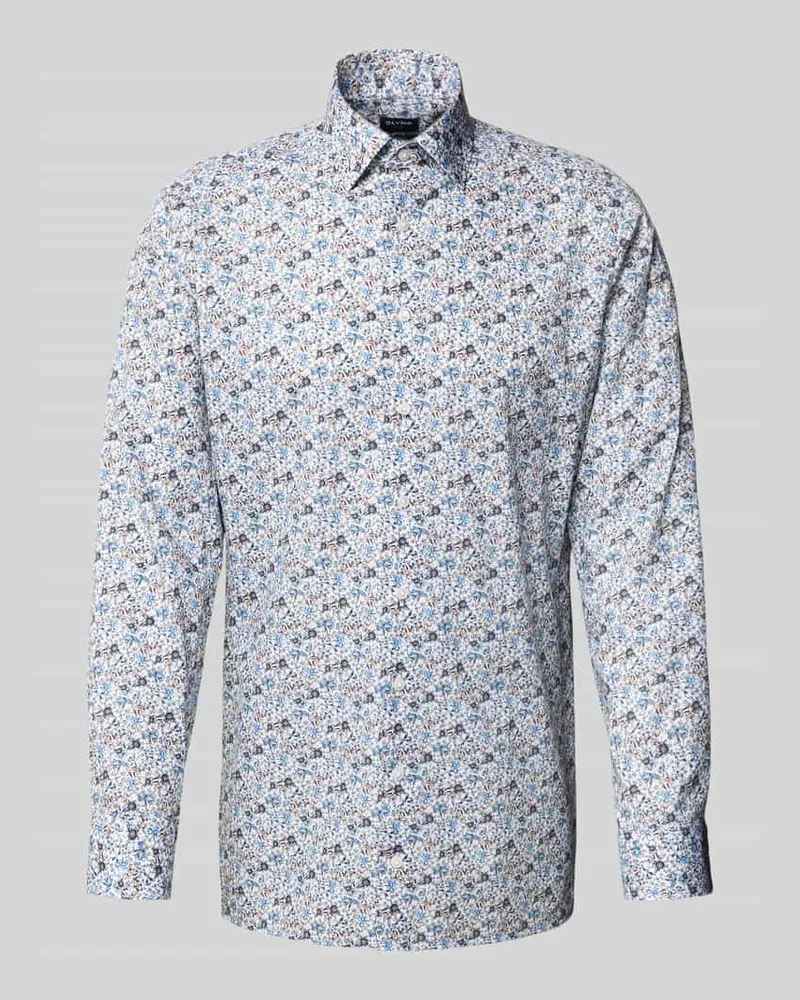 Olymp Modern Fit Freizeithemd mit Kentkragen Weiss