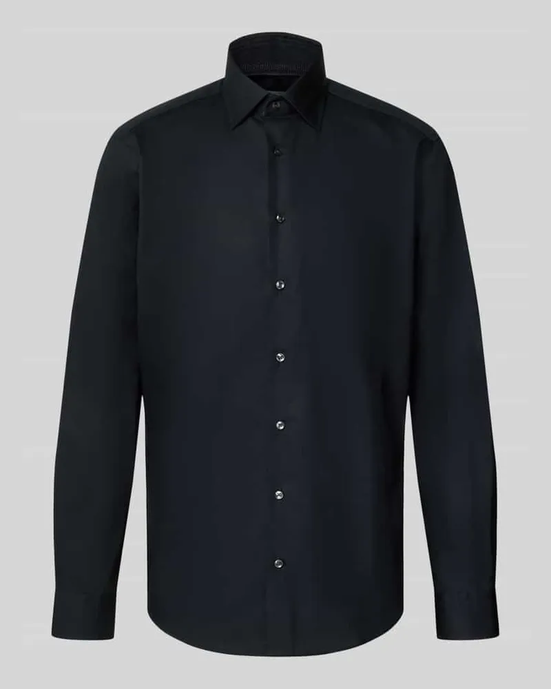 Christian Berg Regular Fit Business-Hemd mit Kentkragen Black
