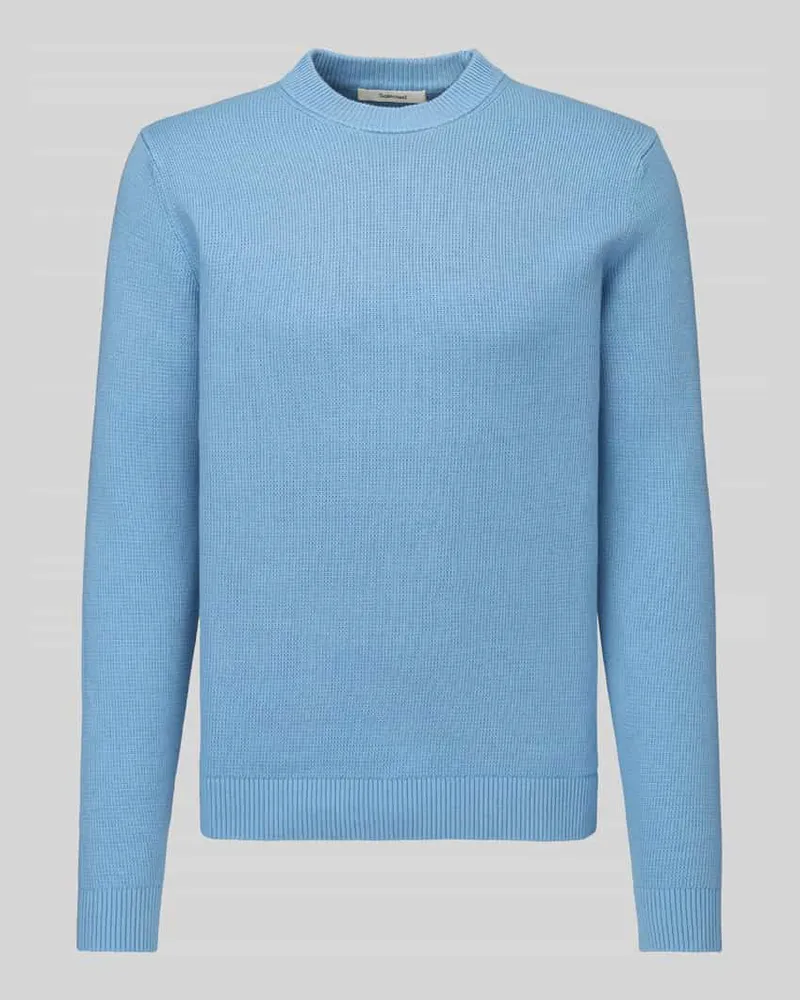 Selected Regular Fit Pullover aus reiner Baumwolle Modell 'DANE Hellblau