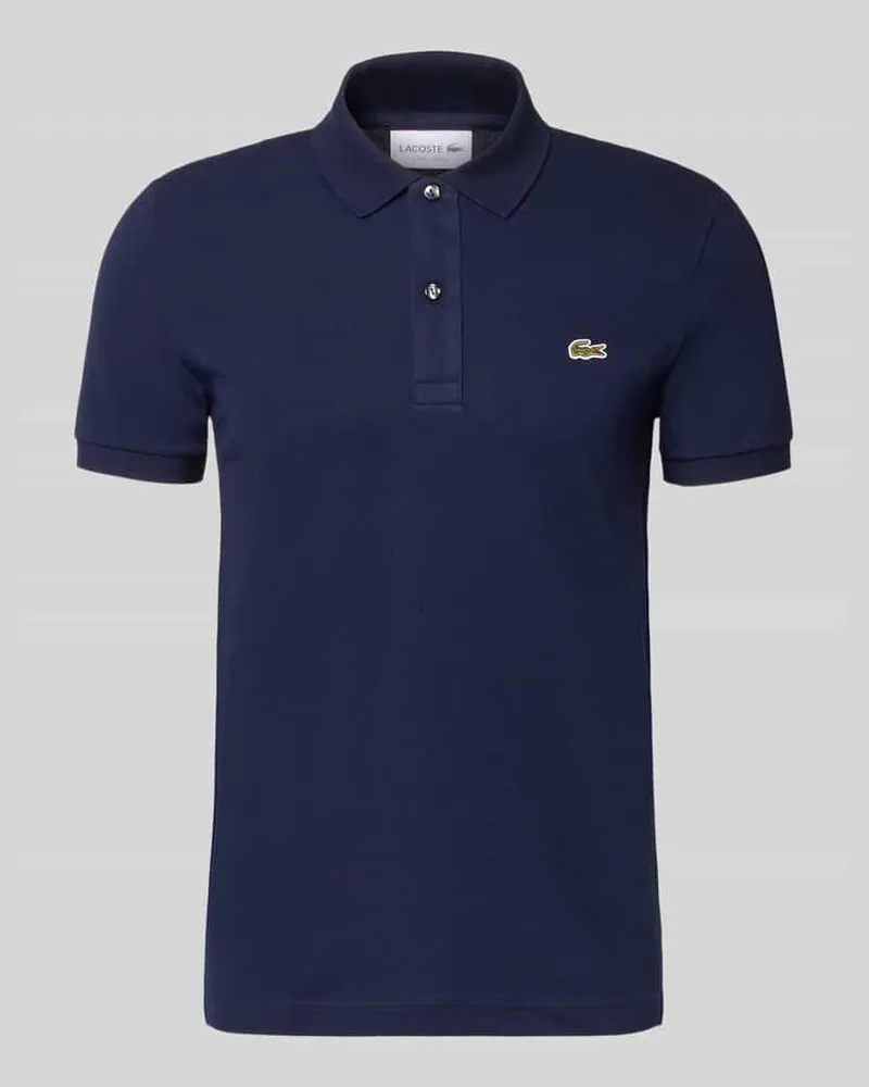 Lacoste Slim Fit Poloshirt aus reiner Baumwolle Marine