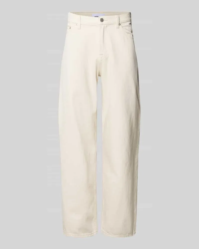Jack & Jones Loose Straight Fit Jeans mit Eingrifftaschen Modell 'TED Ecru