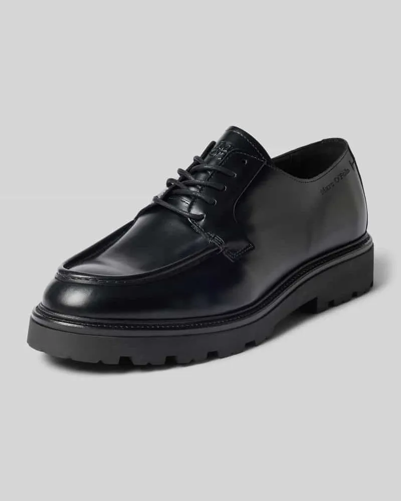Marc O'Polo Schnürschuhe aus echtem Rindsleder Black