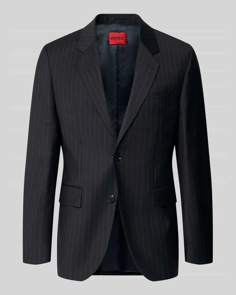 HUGO BOSS Regular Fit Sakko aus Wolle mit Schulterpolstern Marine