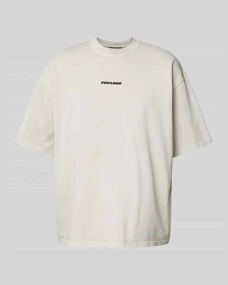 PEGADOR Boxy Fit T-Shirt mit Label-Stitching 