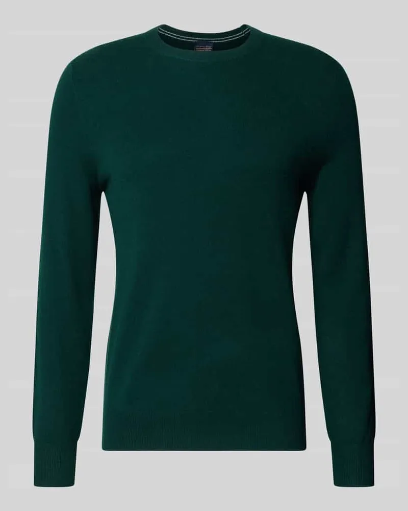 Christian Berg Regular Fit Strickpullover aus Woll-Kaschmir-Mix Dunkelgruen