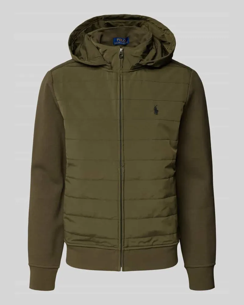 Ralph Lauren Sweatjacke mit Label-Stitching Mittelbraun