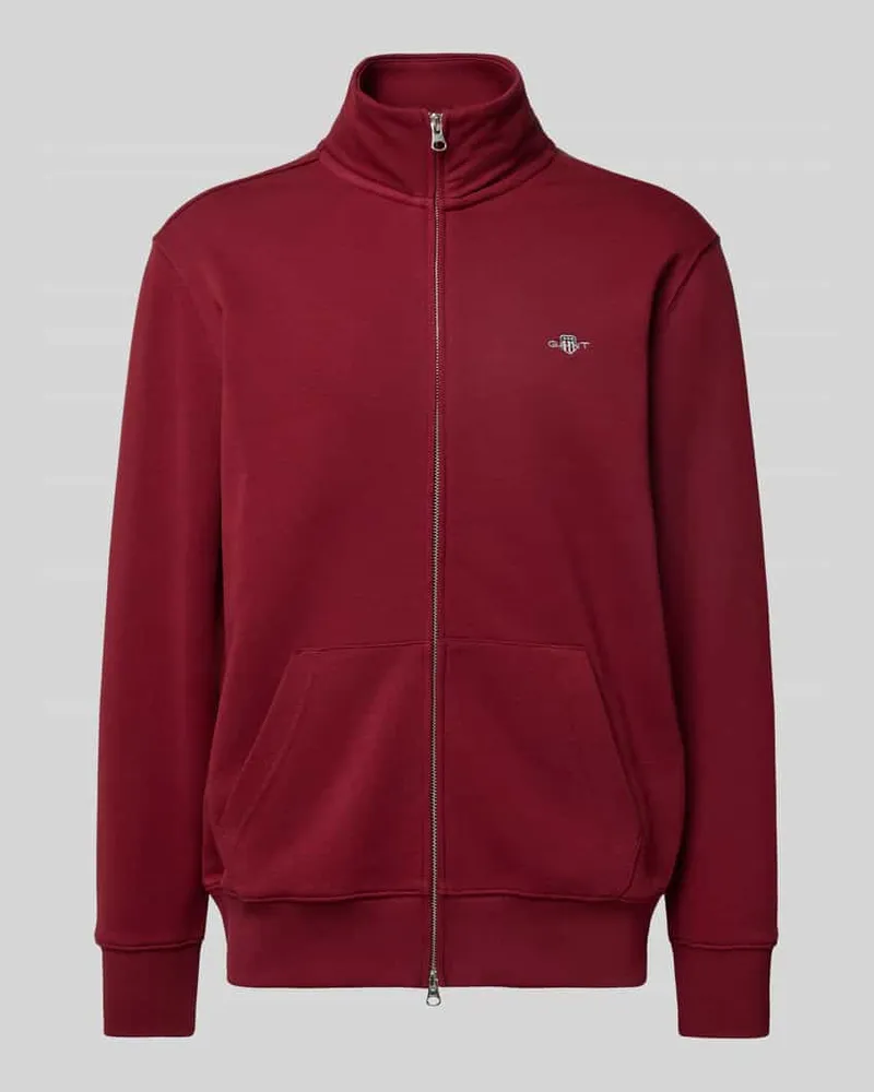 Gant Sweatjacke mit Label-Stitching 