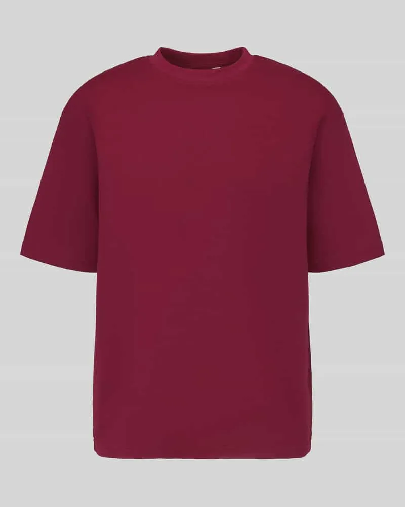 Selected Loose Fit T-Shirt mit Rundhalsausschnitt Modell 'OSCAR Bordeaux
