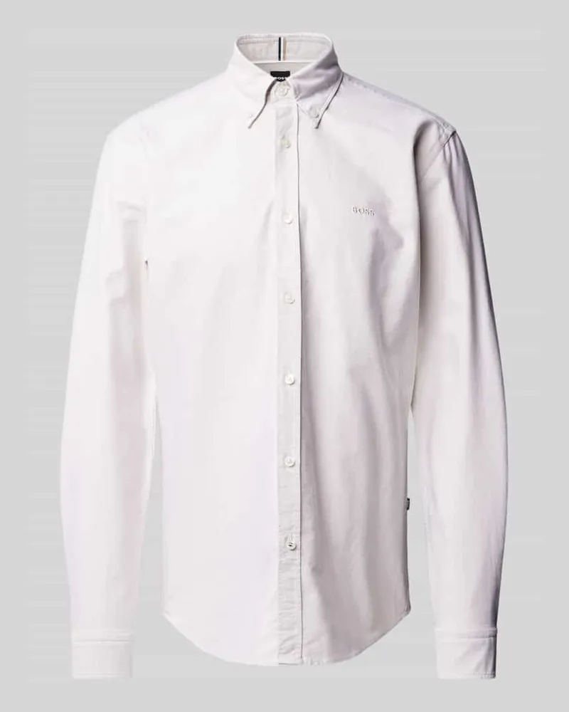 HUGO BOSS Regular Fit Business-Hemd mit Button-Down-Kragen Modell 'Roan 