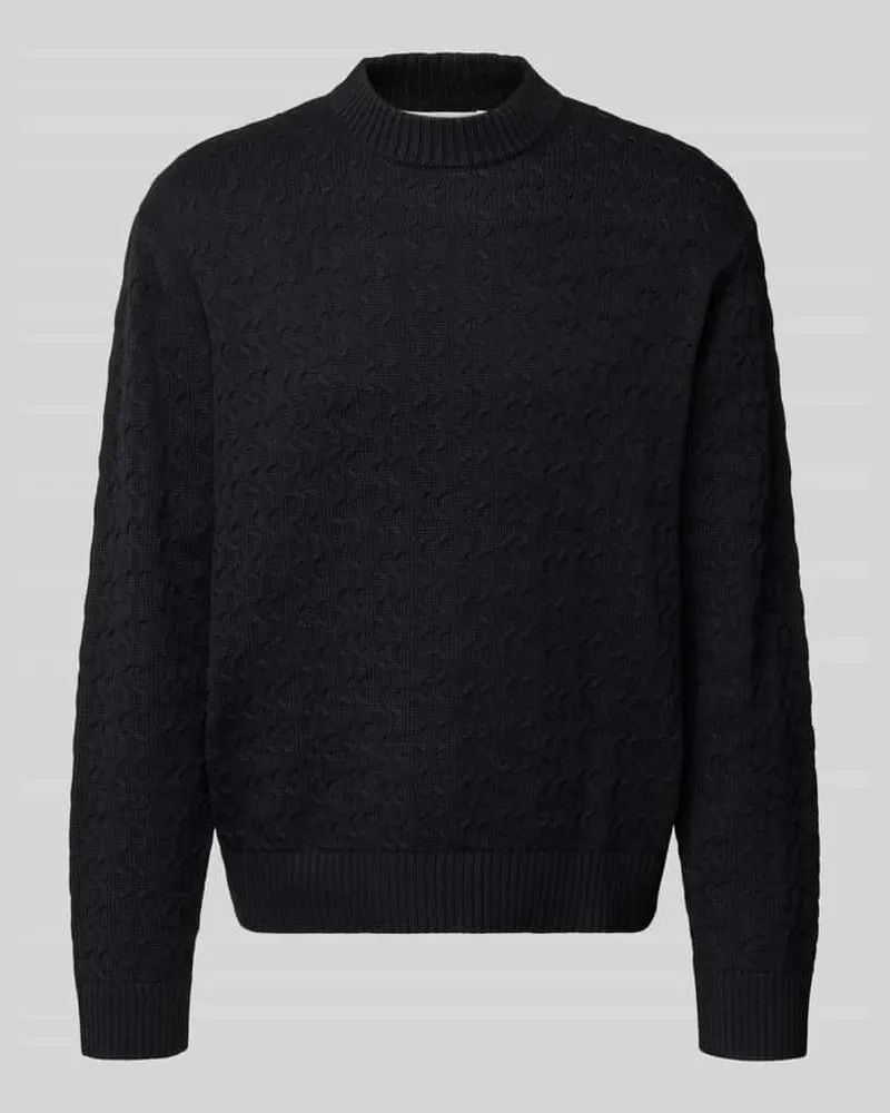 Selected Homme Regular Fit Strickpullover aus reiner Baumwolle Modell 'PHILIP Black