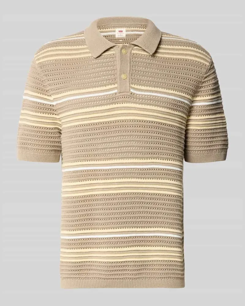 Levi's Relaxed Fit Poloshirt aus reiner Baumwolle Modell 'LAGUNA Beige