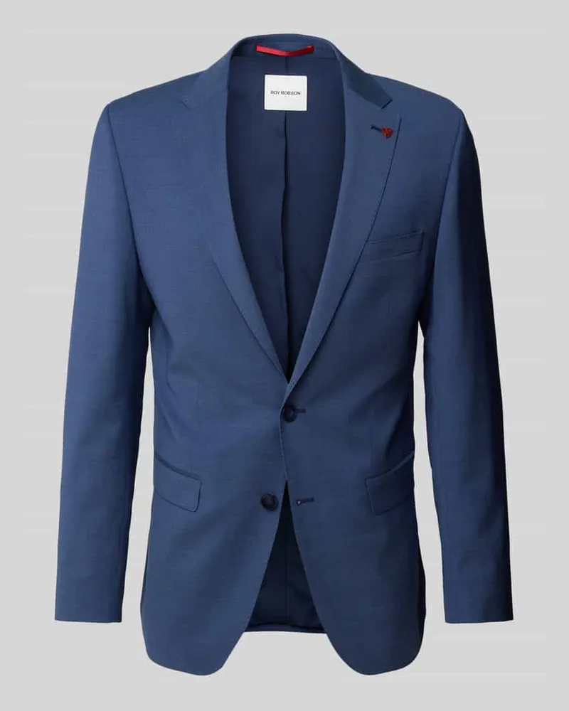 Roy Robson 2-Knopf-Sakko aus reiner Schurwolle mit Reverskragen Blau