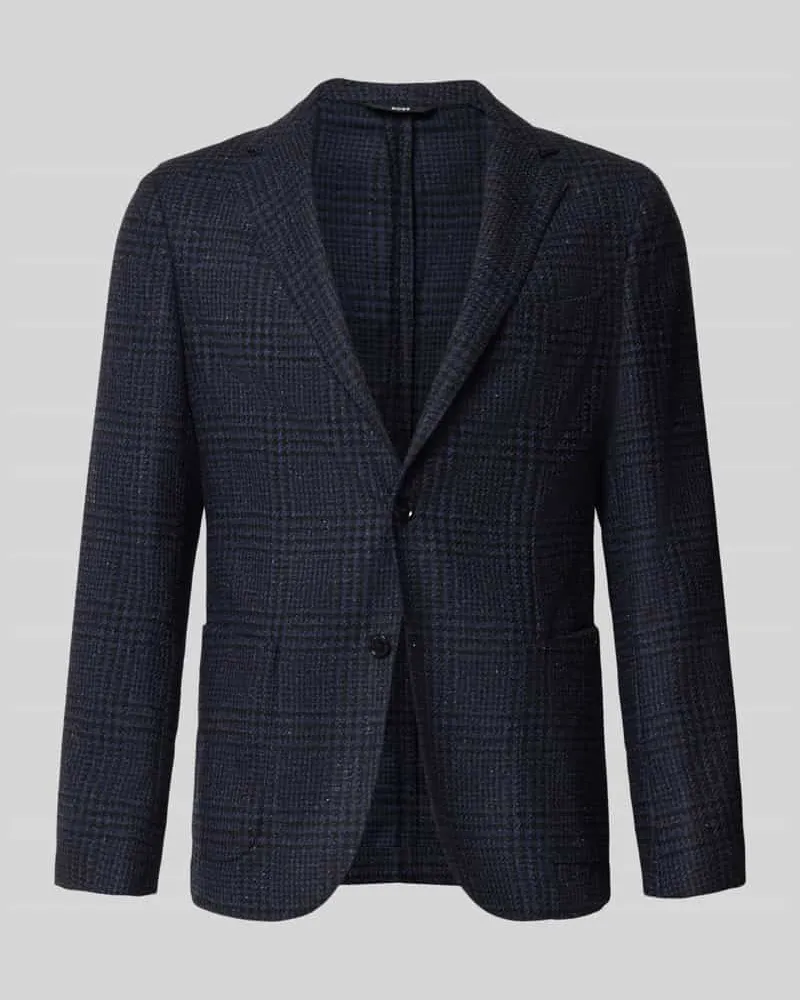 HUGO BOSS Slim Fit Sakko aus Schurwoll-Mix Modell 'C-Hanry-263 Marine