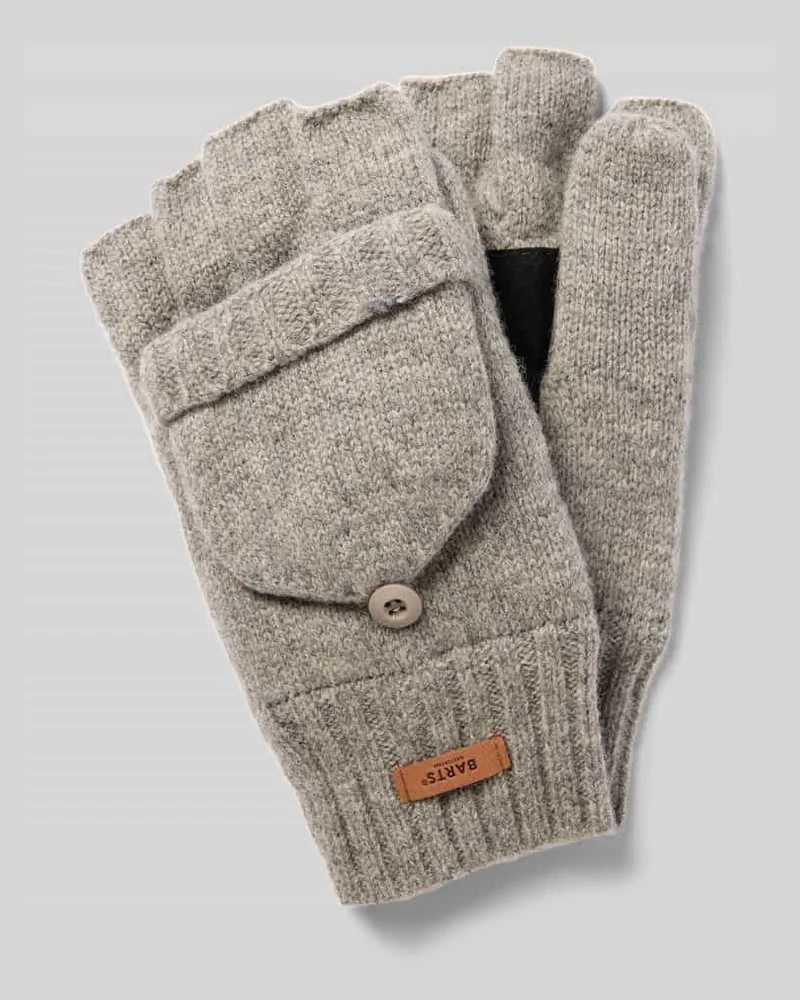 Barts Handschuhe mit Label-Detail Modell 'HAAKON Hellgrau