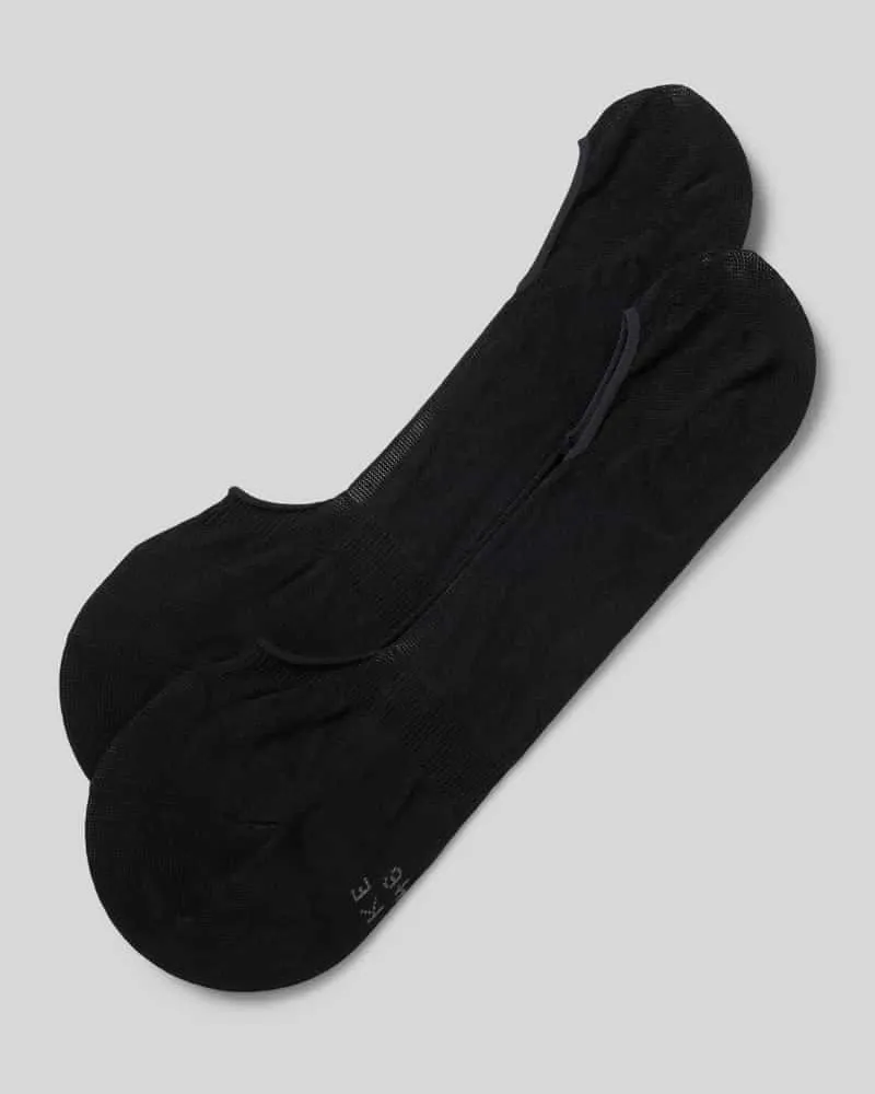 Falke Füßlinge mit Label-Detail Modell 'Step Medium Cut Black