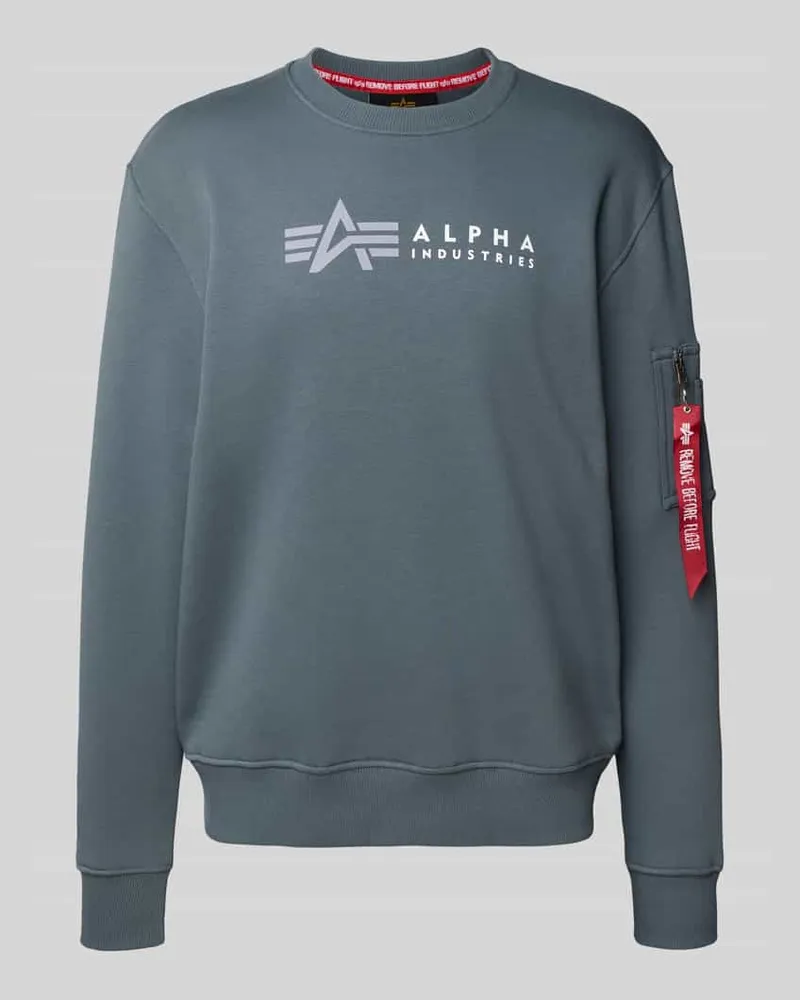 Alpha Industries Sweatshirt mit Label-Print 