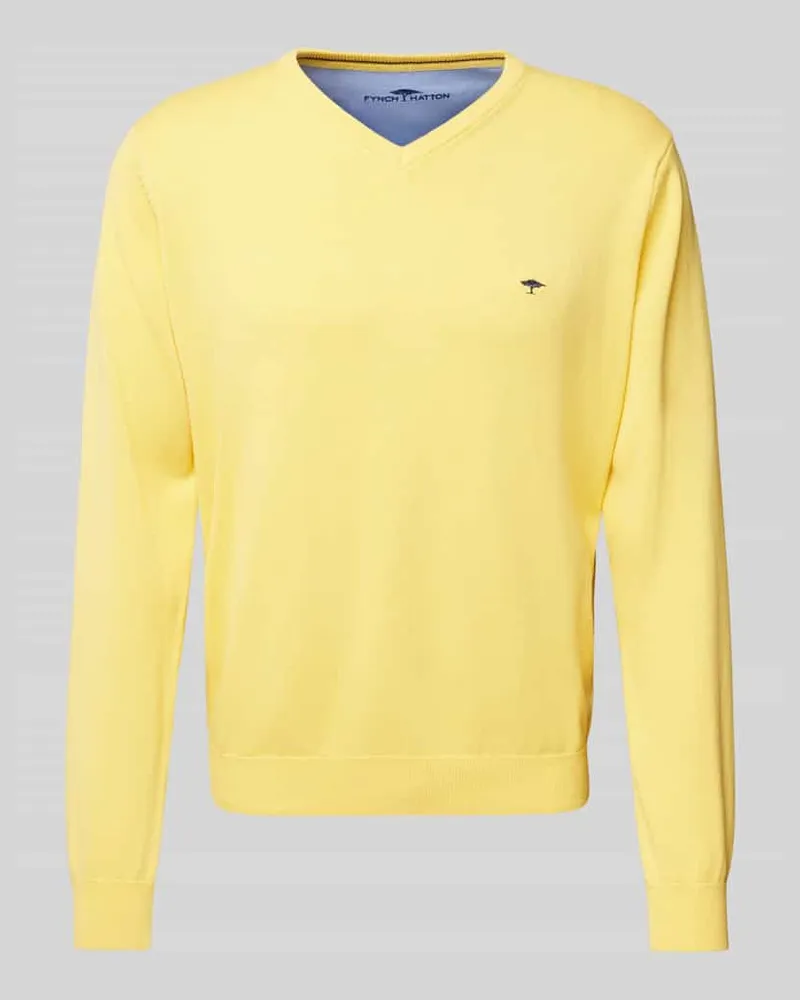 Fynch-Hatton Strickpullover mit Logo-Stitching 