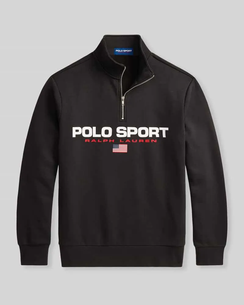 Ralph Lauren Relaxed Fit Troyer aus Baumwoll-Mix Black