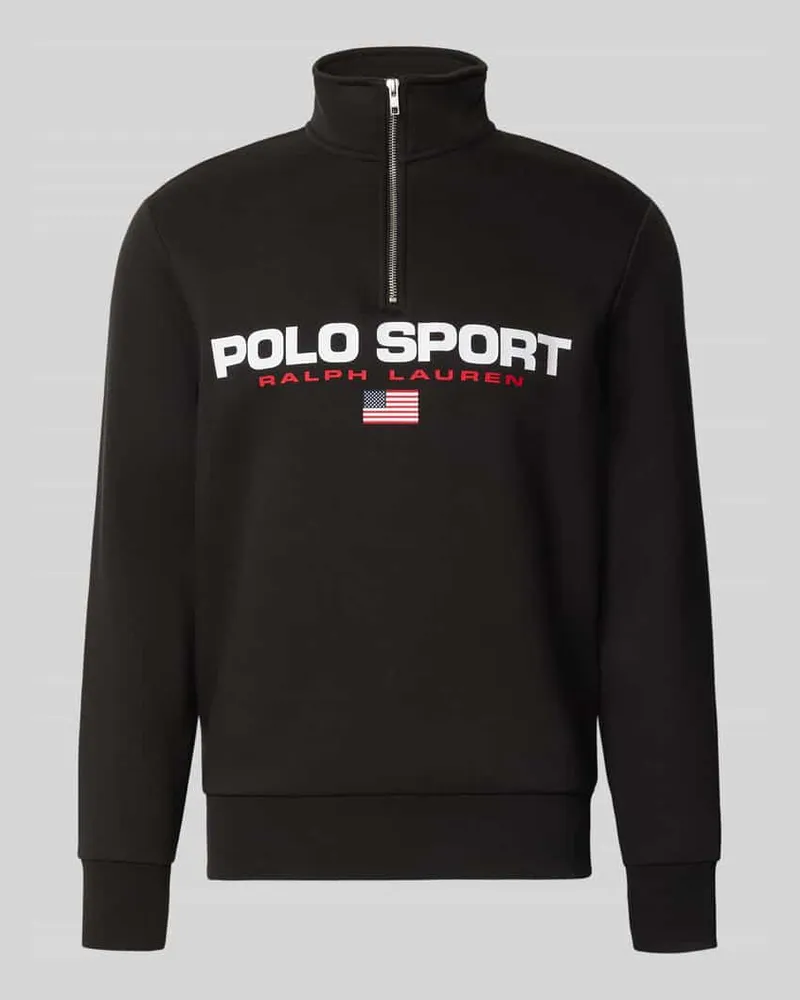 Ralph Lauren Relaxed Fit Troyer aus Baumwoll-Mix Black