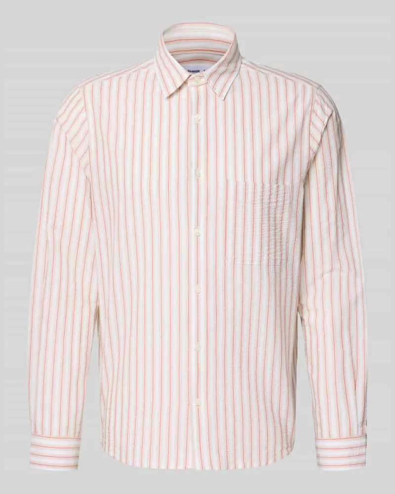 Samsøe & Samsøe Regular Fit Freizeithemd mit Kentkragen Modell 'SARYAN Rot