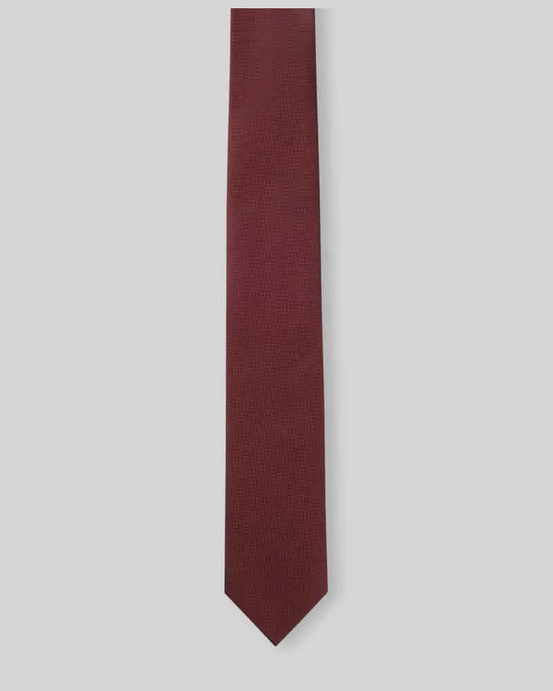 HUGO BOSS Krawatte aus Seide-Mix Modell 'H-Tie 7,5 CM-262 Bordeaux