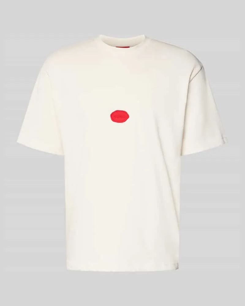 HUGO BOSS Relaxed Fit T-Shirt aus Baumwoll-Jersey Modell 'DIVIS Weiss