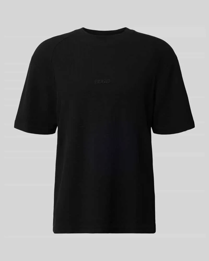 HUGO BOSS Regular Fit T-Shirt aus reiner Baumwolle Modell 'DAFFL Black