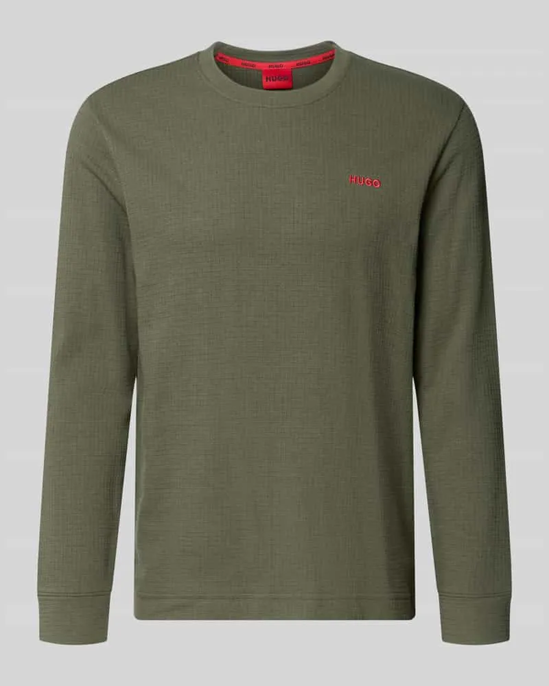 HUGO BOSS Regular Fit Pyjama aus Baumwoll-Mix Modell 'Austin Oliv
