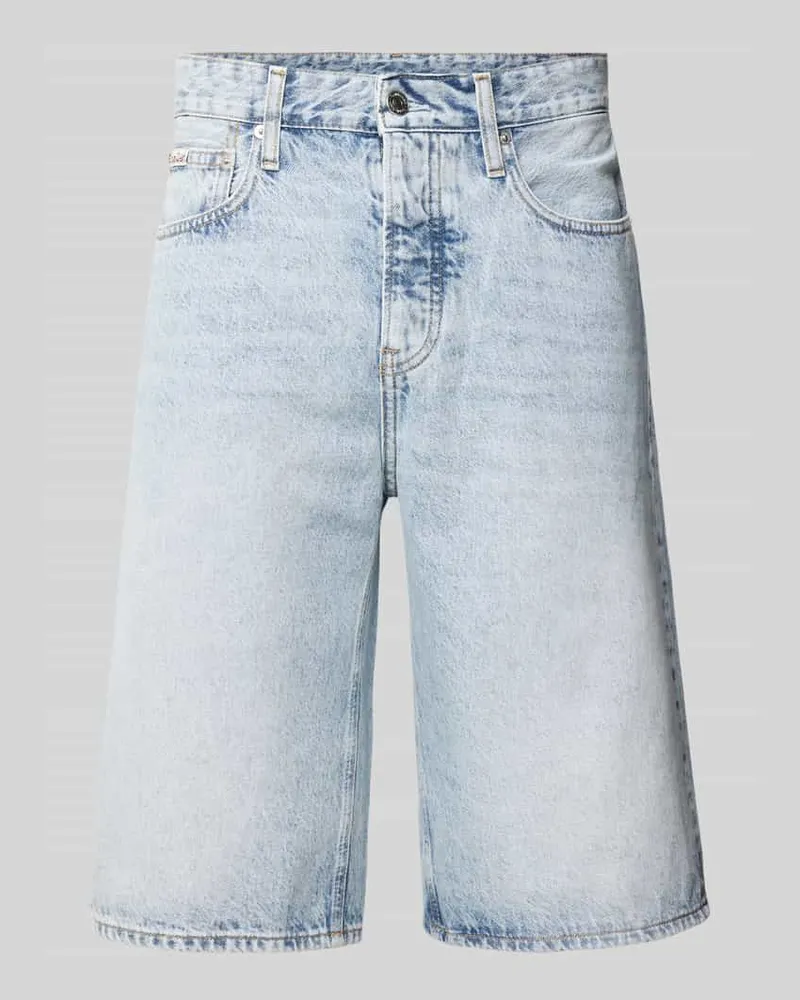 Calvin Klein Relaxed Fit Jeansshorts im 5-Pocket-Design Hellblau
