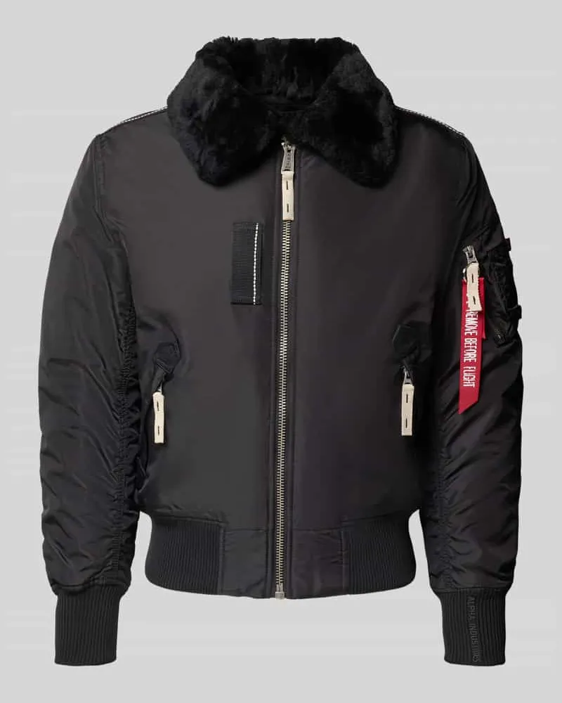 Alpha Industries Jacke mit Reißverschluss Modell 'INJECTOR Anthrazit