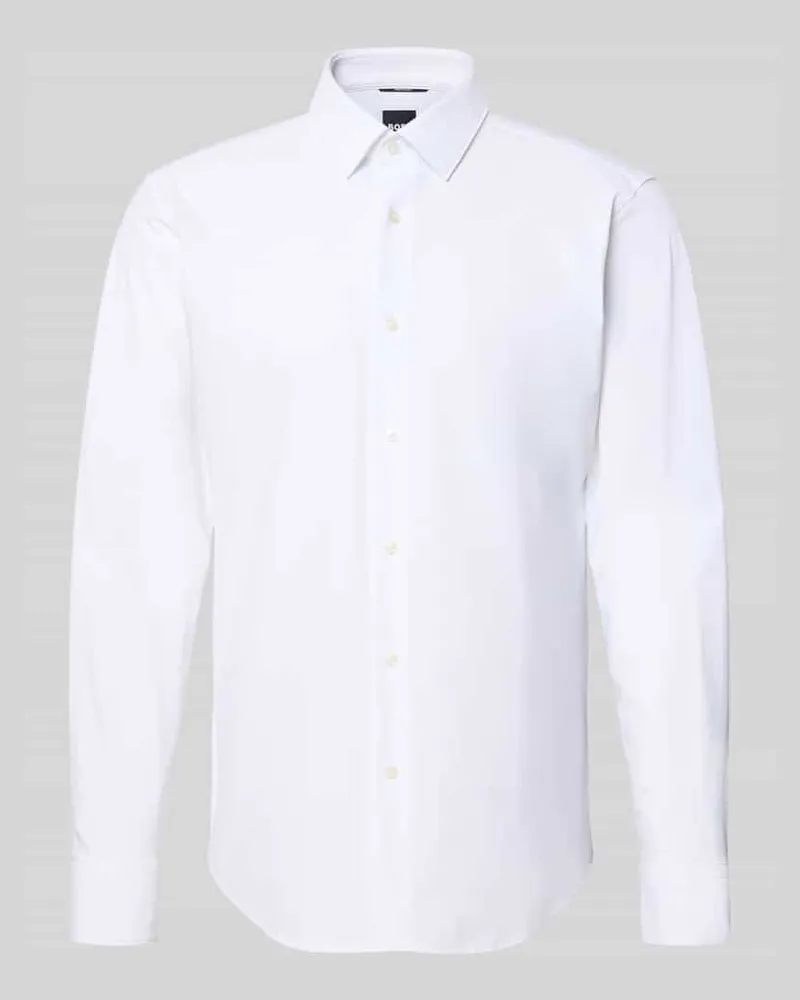HUGO BOSS Regular Fit Businesshemd mit Kentkragen Modell 'JOE Weiss