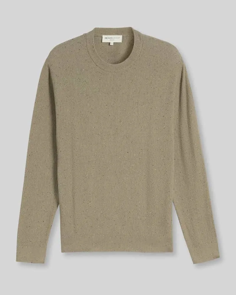 Tom Tailor Pullover aus reiner Baumwolle mit Crew Neck Dunkelgruen