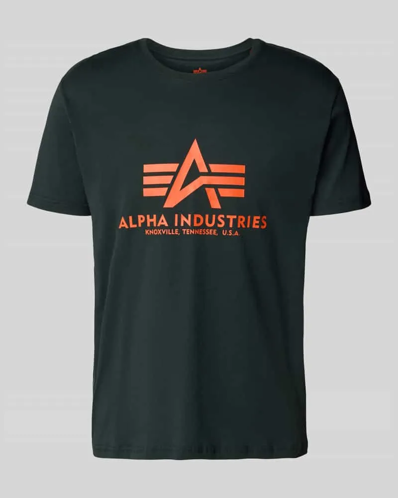 Alpha Industries T-Shirt mit Label-Print 