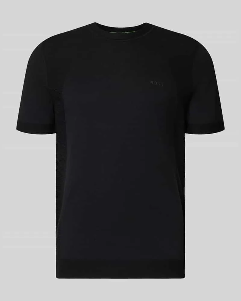 HUGO BOSS Regular Fit T-Shirt aus Baumwoll-Mix Modell 'MOMENTUM-LITE Black