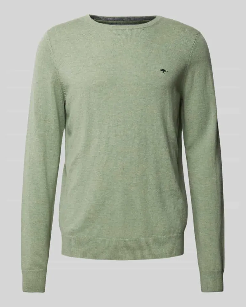 Fynch-Hatton Regular Fit Strickpullover aus Woll-Kaschmir-Mix Khaki