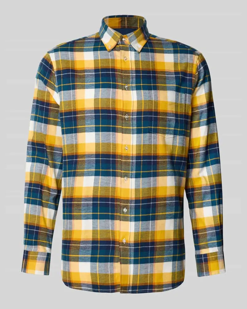 Christian Berg Regular Fit Freizeithemd mit Button-Down-Kragen 
