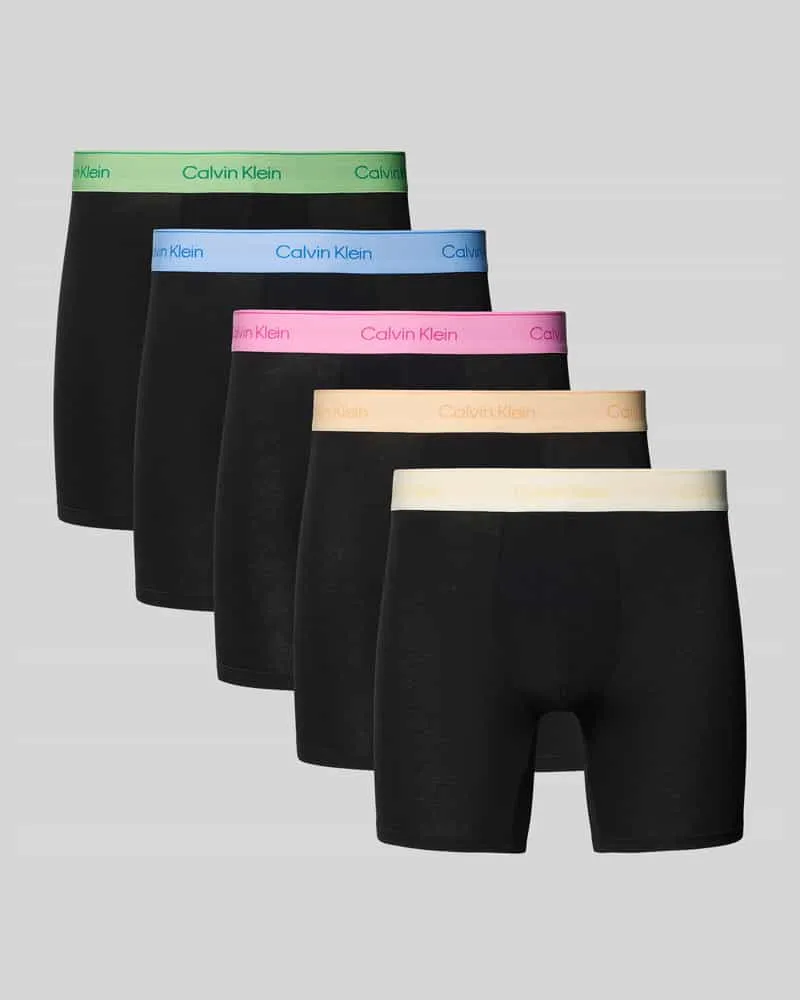 Calvin Klein Trunks im 5er-Pack mit elastischem Logo-Bund Black