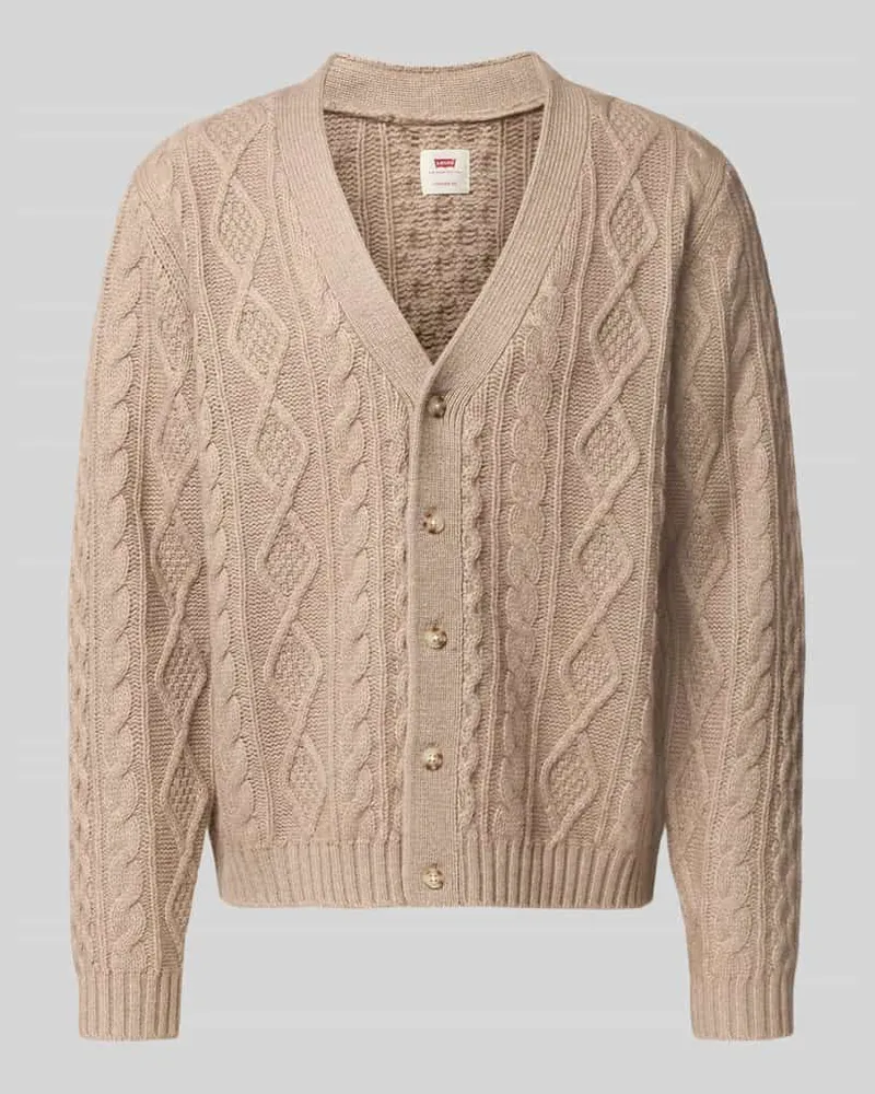 Levi's Strickjacke mit Zopfmuster Modell 'FUNGI HEATHER 