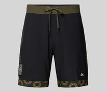 Regular Fit Shorts mit Logo-Patch Modell 'Nomad