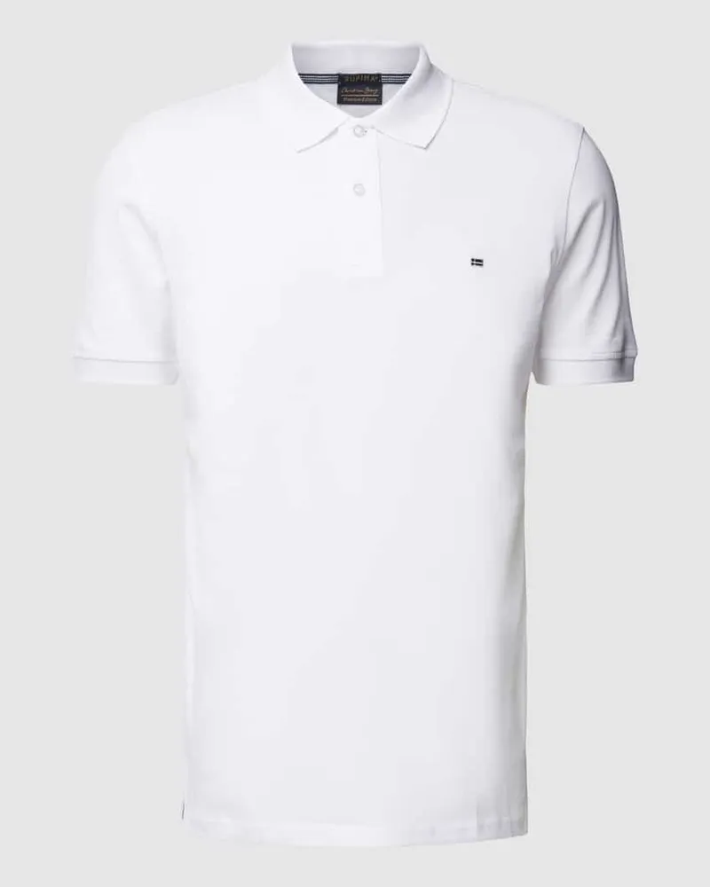 Christian Berg Poloshirt im unifarbenen Design Weiss