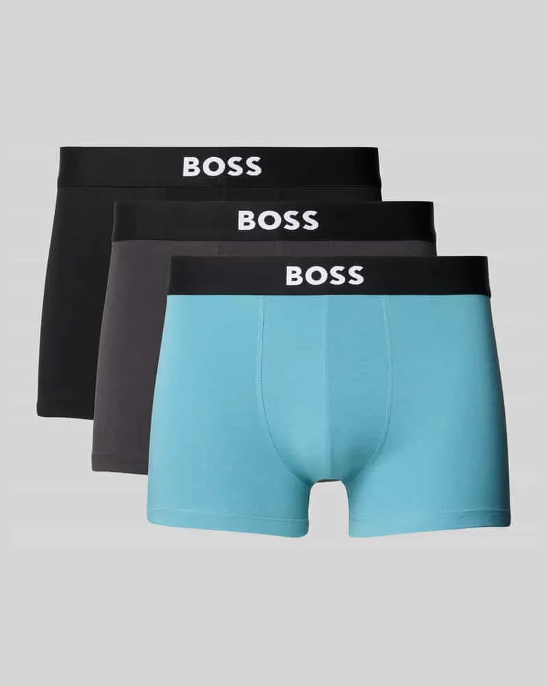 HUGO BOSS Regular Fit Trunks aus Baumwoll-Elasthan-Mix im 3er-Pack 